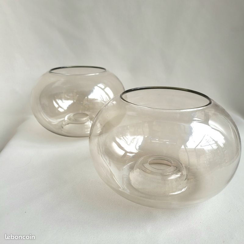 Globes en verres fumés Geatano Sciolari (image 1)