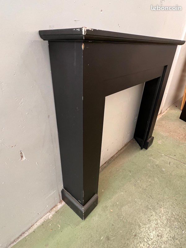 DECO CHIC MANTEAU CHEMINEE MAISON DU MONDE NOIR Console decoration encadrement style ancien noël (image 1)