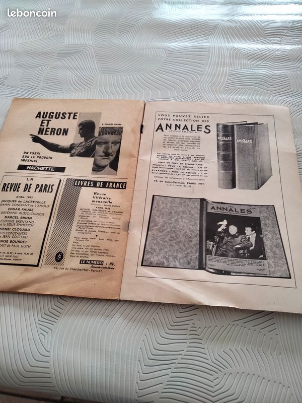 Revue mensuelle LES ANNALES AVRIL 1962 (image 2)