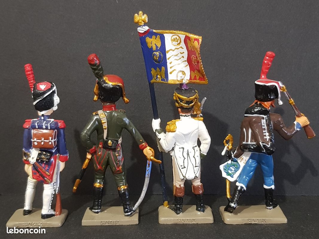 Lot De 4 Soldats De Plomb Starlux - Tambour De Régiment Napoléon - Vintage !