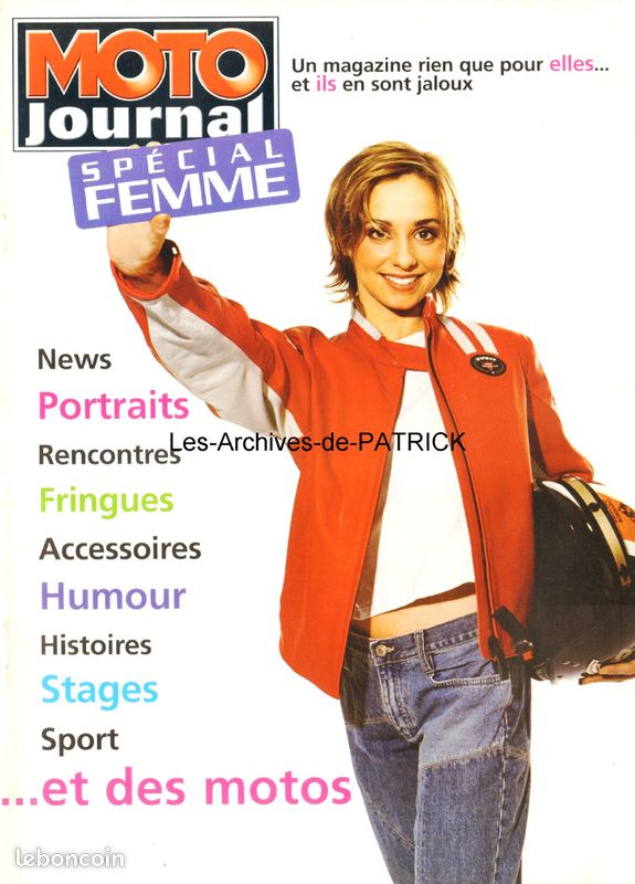 MOTO JOURNAL HS 1568 Spécial Femme Portrait Fringues Accessoires Humour Stages Pilotes 2003 (image 1)