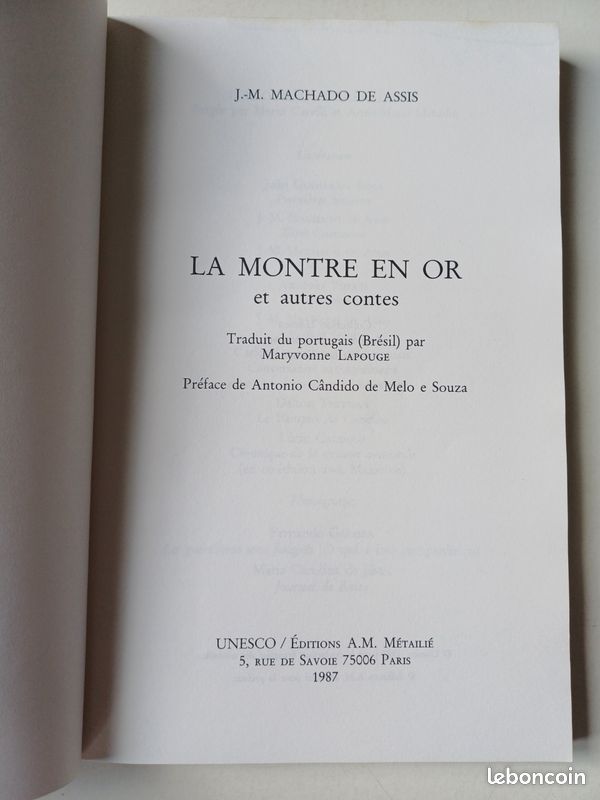 Machado de Assis, La montre en or, et Ce que les hommes appellent amour (image 4)