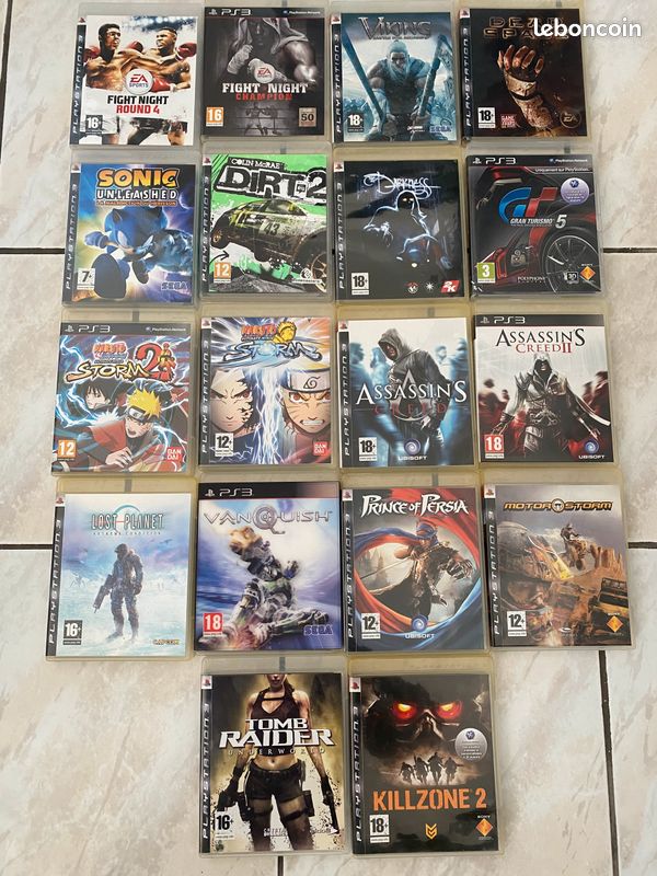 Lot De 3 Jeux PS3 +18 Ans – Call Of Duty & Autres – Avec Notices – Bon état