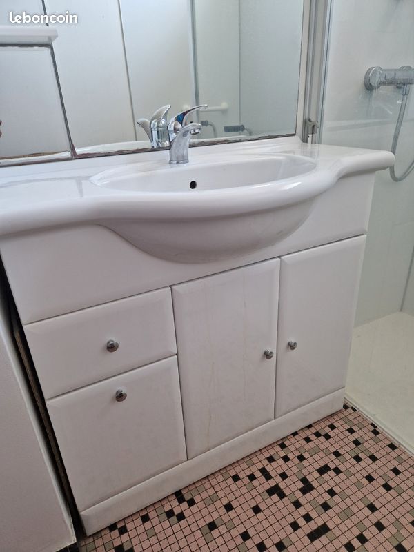Meuble vasque et miroir (image 1)