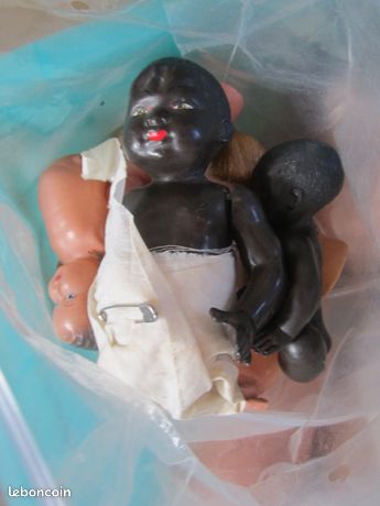 Lot De 12 Poupées Vintage En Celluloïd Des Années 50/60 – Poupées Noires De Collection