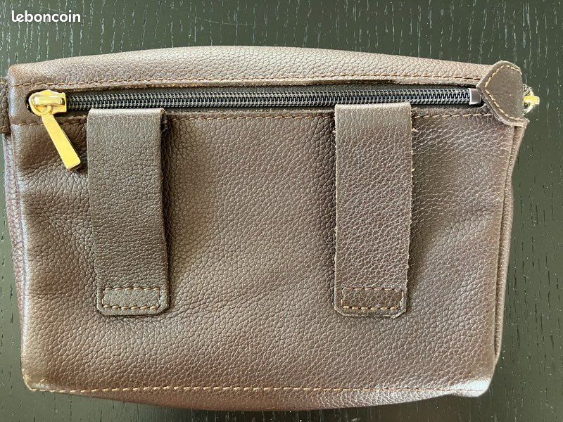 Pochette cuir LONGCHAMP café (image 2)