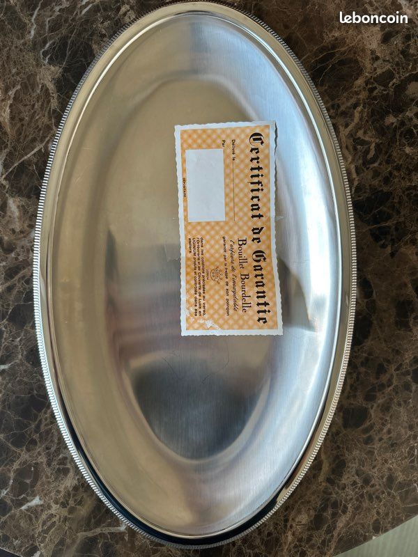 Grand plat de service ovale en céramique