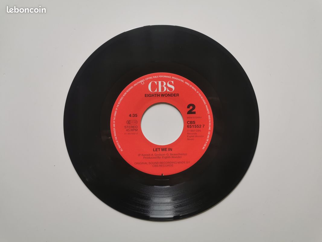 Vinyle 45 tours Eight wonder cross my heart (image 5)