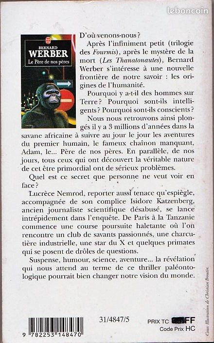 Le PERE de nos PERES - Bernard WERBER - Livre de Poche (image 2)
