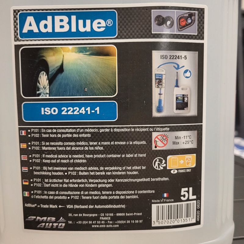 Adblue bidon 5L SMB Car - Équipement auto