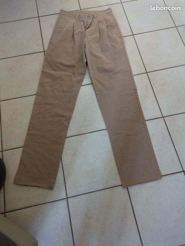 Pantalon Femme Armand Thierry - Taille 40 Beige - Coton Polyester - Très Bon état
