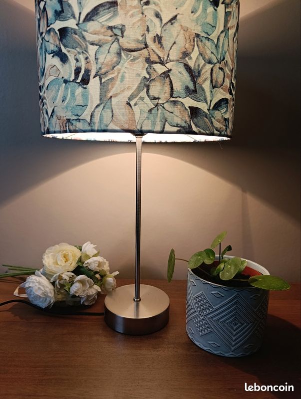 Abat-jour en toile de jute - Moderne - Carré Beige - 20 cm - Électrique