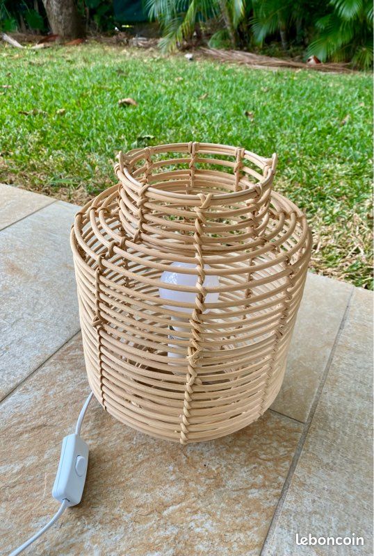 Lampe en rotin style lanterne (image 3)