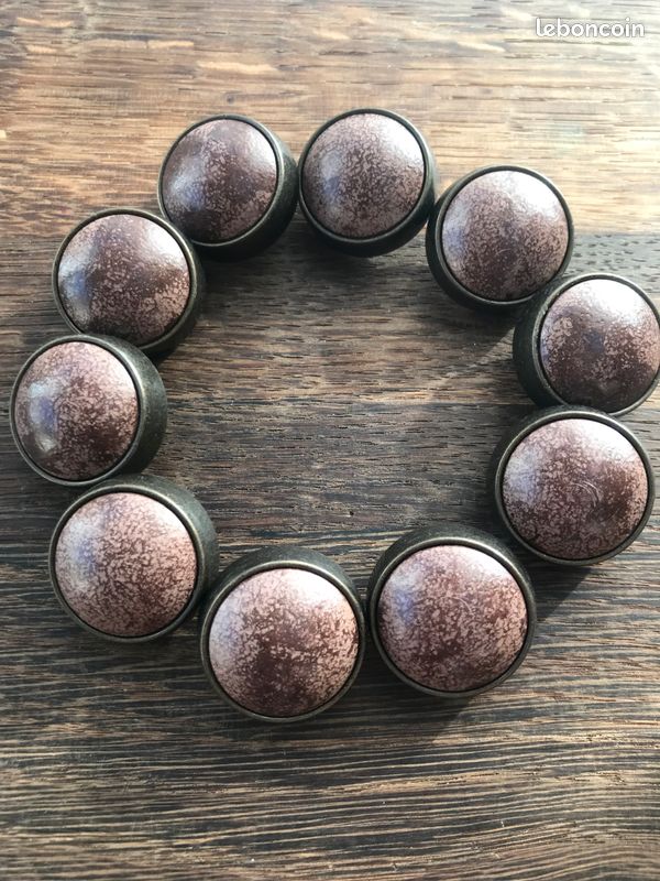 Lots de 10 boutons haut de gamme neufs "rond de cuir" disponible 3 dimensions fabriqués en France (image 4)