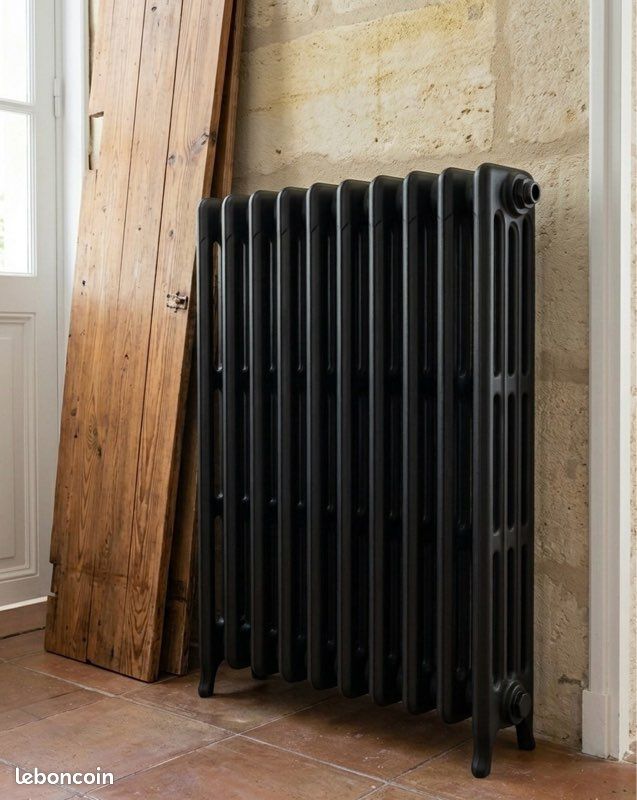 Radiateur Fonte Rénové - Finition Noir Mat (image 1)