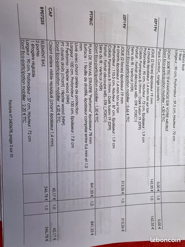 Plan de travail stratifié encore emballé (image 3)