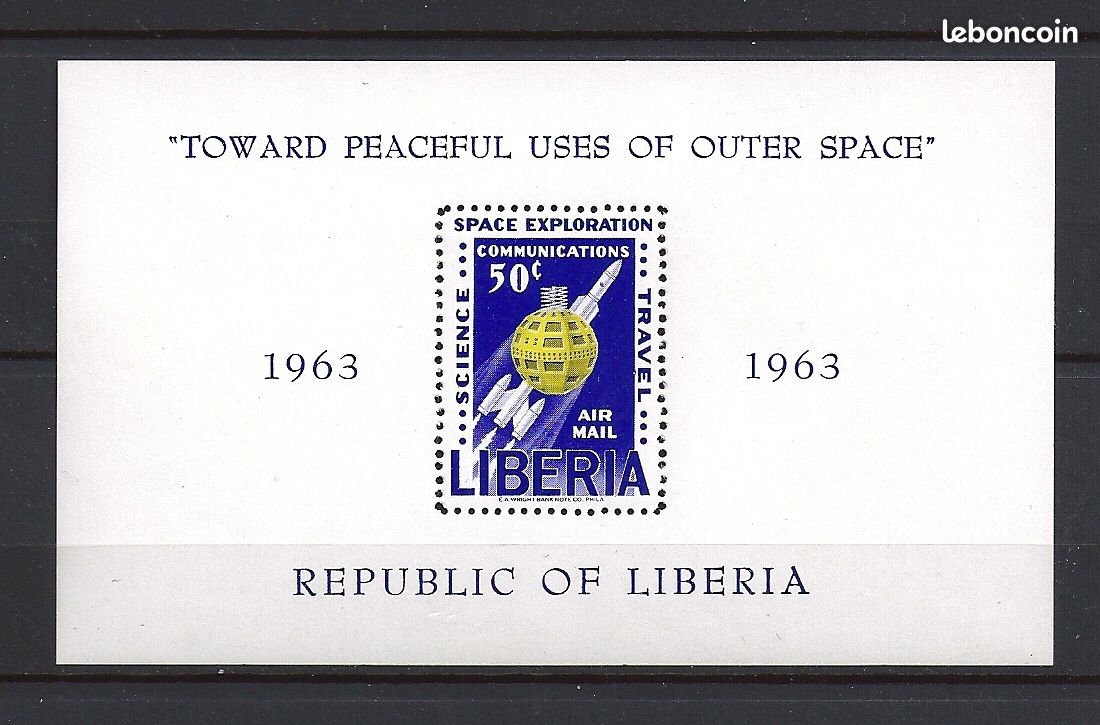 Timbres cosmos espace Liberia (image 1)