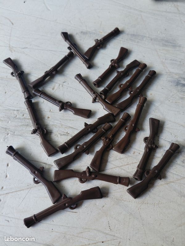 20 fusils mousquets marrons Playmobil pirate soldat 1900 (image 1)
