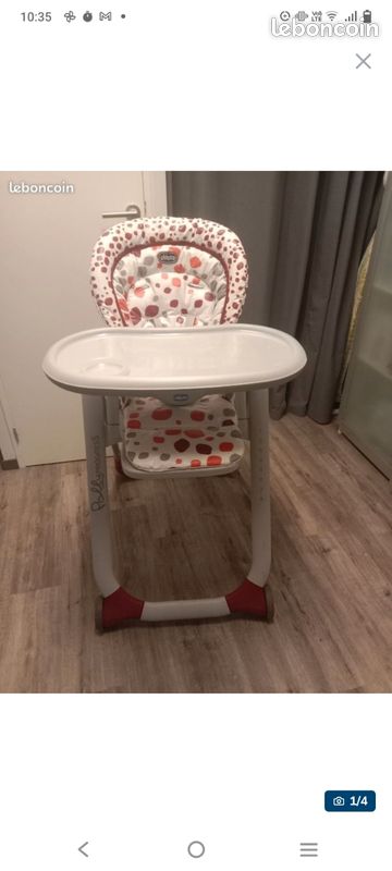 Lot equipement bébé, 1 chaise chicco + table à langer & baignoire (image 1)
