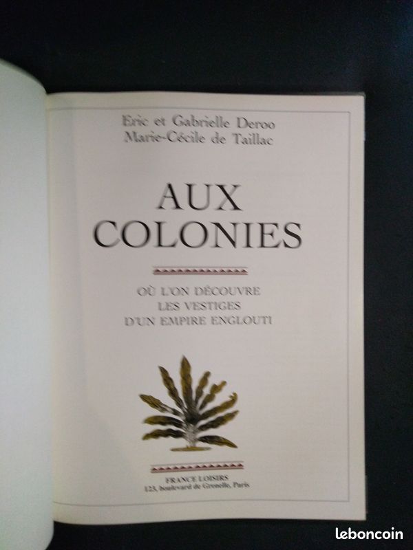 Livre AUX COLONIES (image 2)