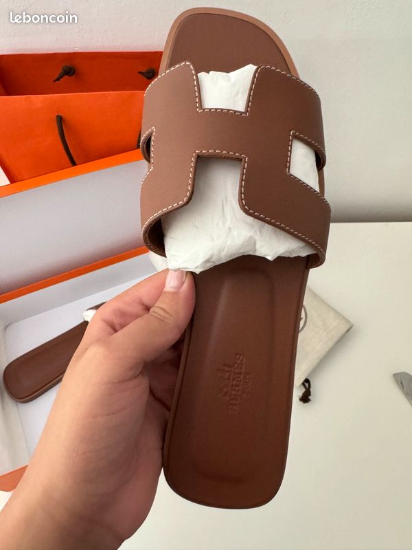 Mules Hermes Femme Sandale Oran Hermes Marron Hermes Femme