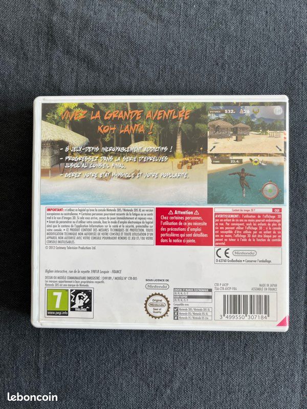 Jeu Nintendo 3DS koh lanta (image 2)