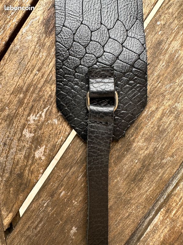 Ceinture noire cuir souple Mango à nouer ajustable Accessoires