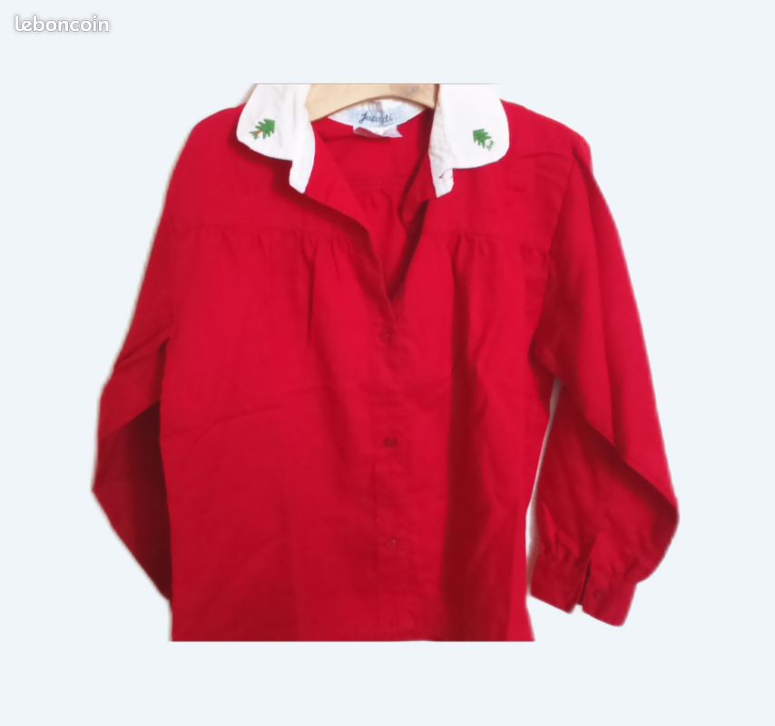 Chemisier Rouge Jacadi Pour Fille 6 Ans - Manches Longues, Occasion Très Bon état, Idéal Cadeau Ou Garde-robe