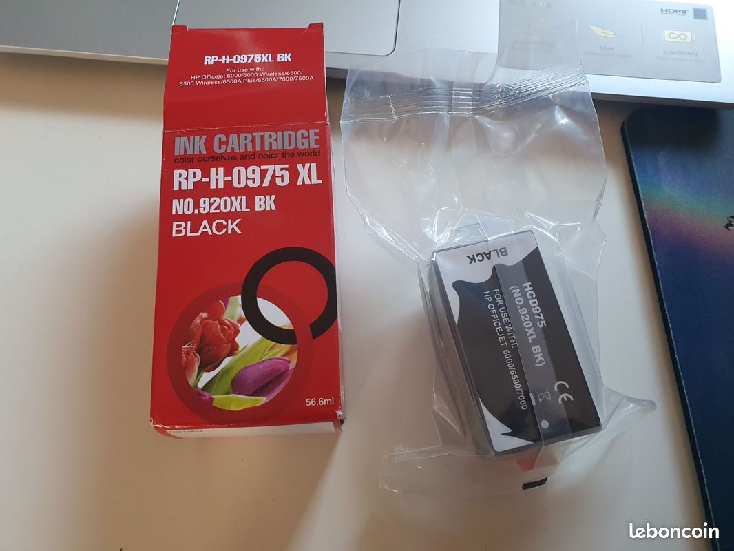 LCL 920XL Cartouches D'encre Compatible Pour HP 920XL 920 XL 920XLBK Pour HP Officejet 6500 6500A, Officejet 6000 7000, Officejet 7500A 7500 (2-Pack