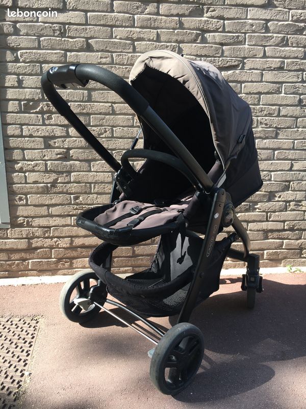 Vends poussette combinée évolutive GRACO EVO TS en avec coque