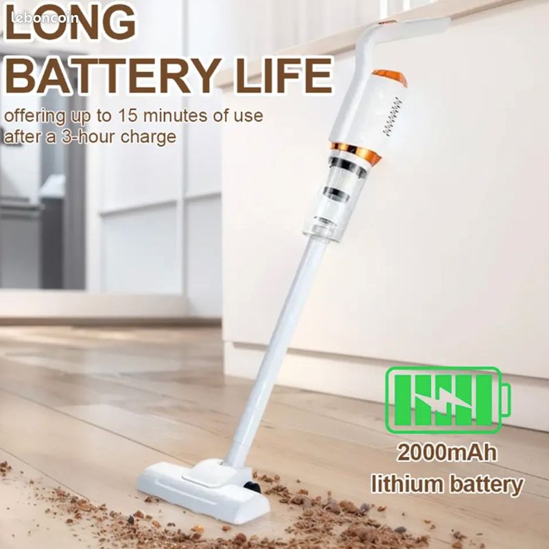 Aspirateur Sans Fil Ménager Eau et Poussière (image 3)