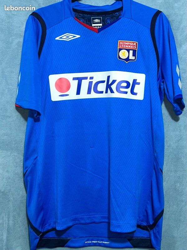 Maillot Olympique Lyonnais Juninho - Umbro Vintage, Porté, Avec COA