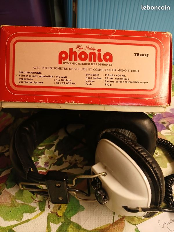Casque Audio Vintage Phonia TE 1025 – Occasion – Look Rétro