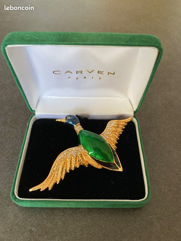 Broche Carven Haute Couture Vintage - Modèle N116 Doré - Occasion - Bijou De Créateur