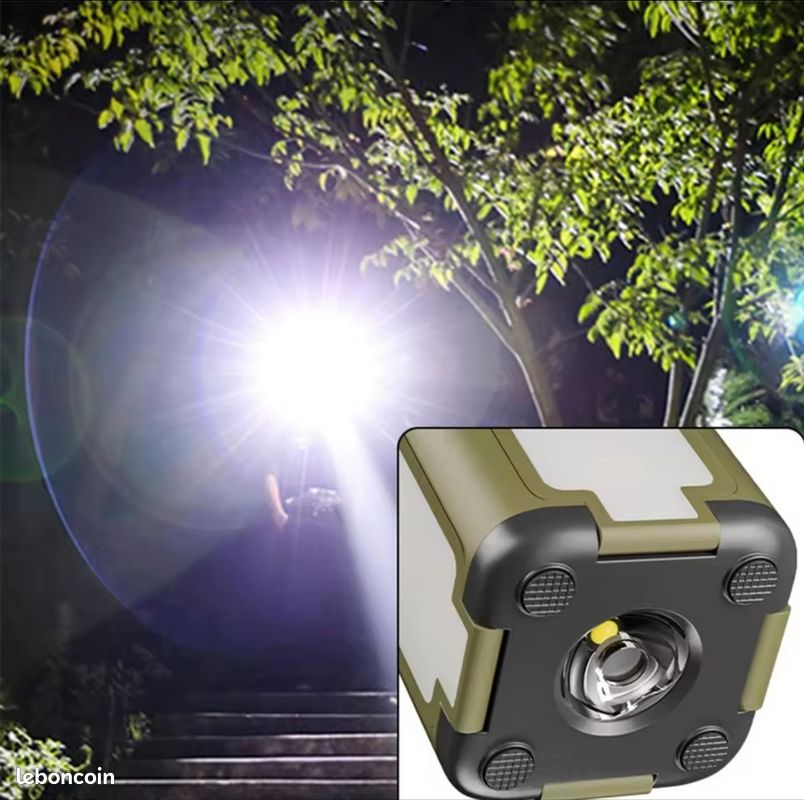 Lampe Solaire Camping Rechargeable, Lanterne Camping Réglable Luminosité Portable, Batterie Externe de Secours 4400mAh, Eclairage | Leroy Merlin