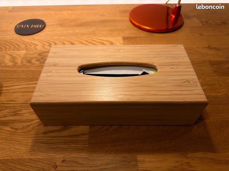 Boîte à Mouchoirs En Bambou Avec Couvercle - 21 X 13 X 9 Cm - Blanc Ou Noir, Pour Salle De Bain, Bureau, Voiture