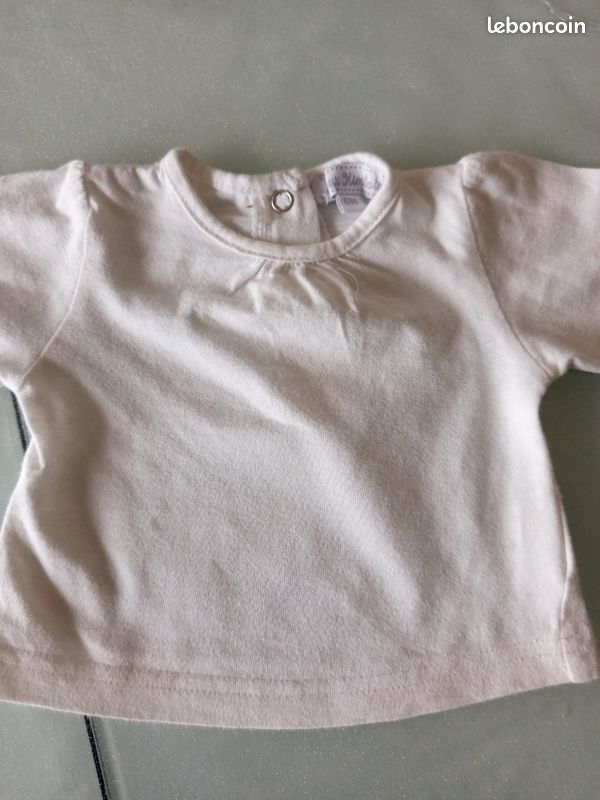 Haut ml blanc Petit Kimbaloo 0 Mois (mae1) (image 5)