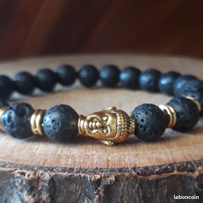 Bracelet Zen en pierre de lave (image 3)
