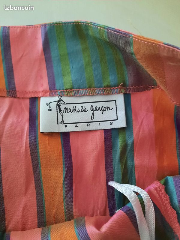 Jupe Longue 100% Soie Nathalie Garçon Taille 40 Rose - Occasion Très Bon état