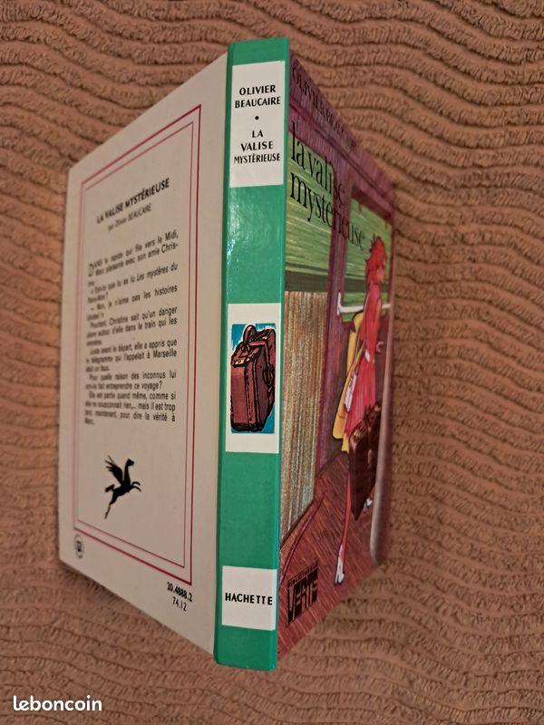 LA VALISE MYSTERIEUSE - BEAUCAIRE Olivier - Hachette Bibliothèque verte 1974 éd. Originale (image 2)