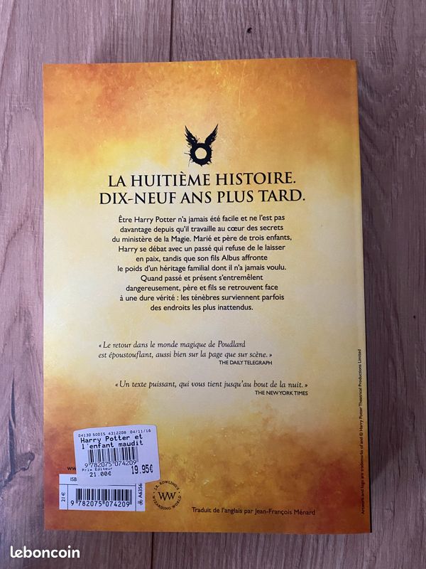 Livre "Harry Potter et l'enfand maudit" de J.K Rowling, très bon état (image 2)