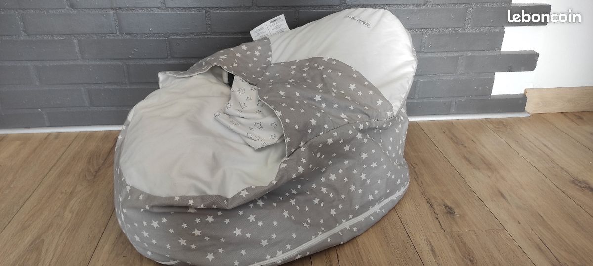 Transat bébé blanc 4 en 1 en coton TEX BABY (image 1)