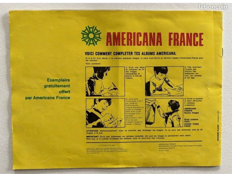 Maya l'Abeille - Album collecteur de vignettes Americana France 1978