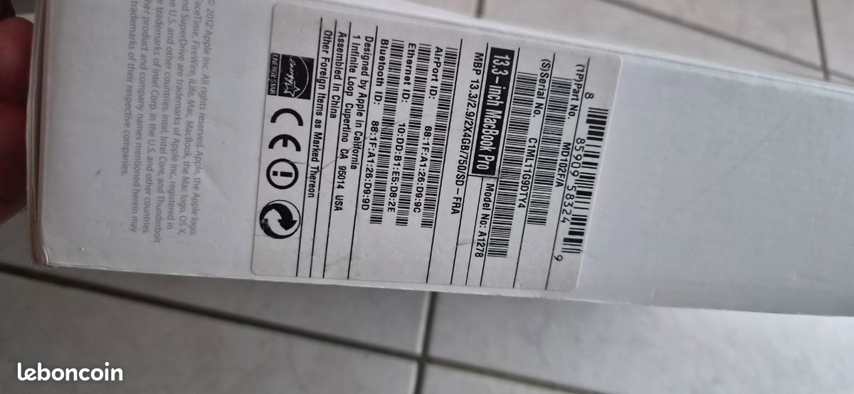 Macbook pro mi 2012 i7 SDD (image 9)