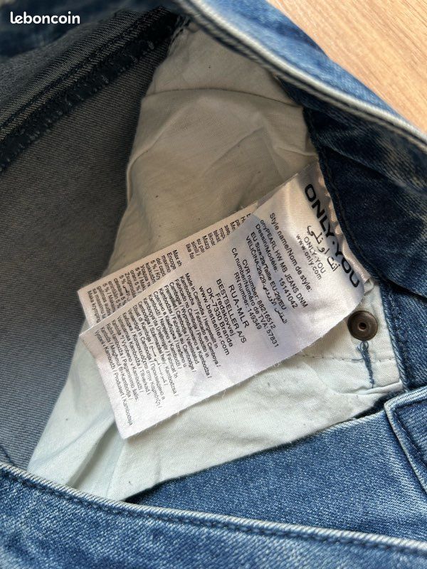 Jean bleu troué Slim Only Tailles XS-S (image 8)