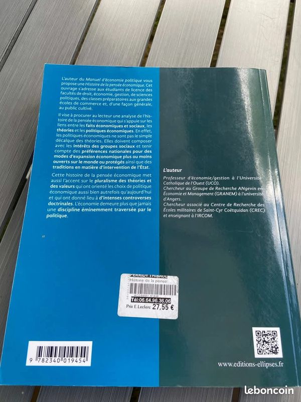 Histoire de la pensée économique. Science Po, Classes préparatoires, universités. / Yves Perez (image 2)