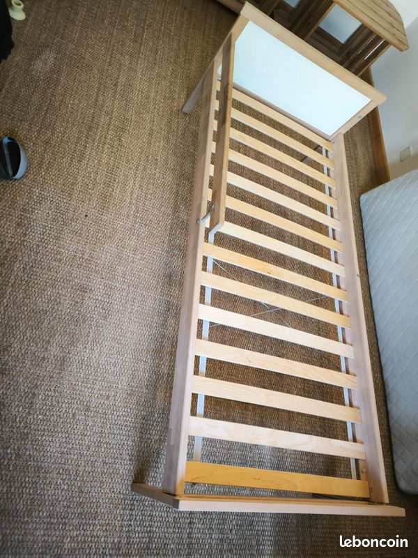 Lit enfant 70x160 Cadre, sommier, matelas, barrière (image 2)