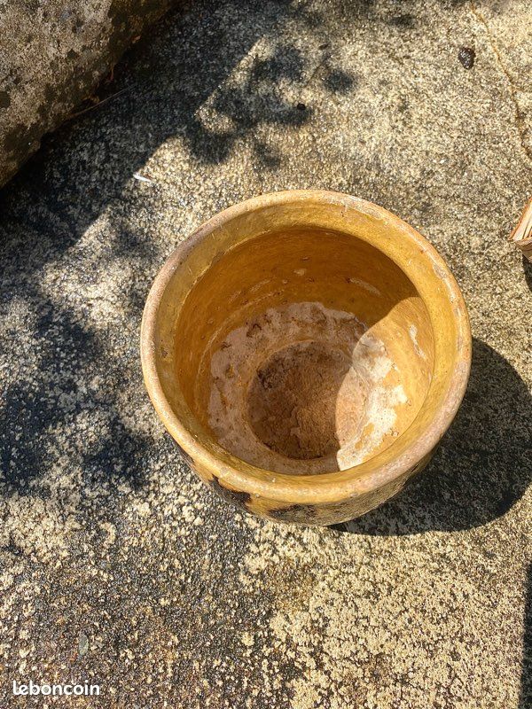 Ancien pot à confit en terre cuite jaune XIXeme (image 3)