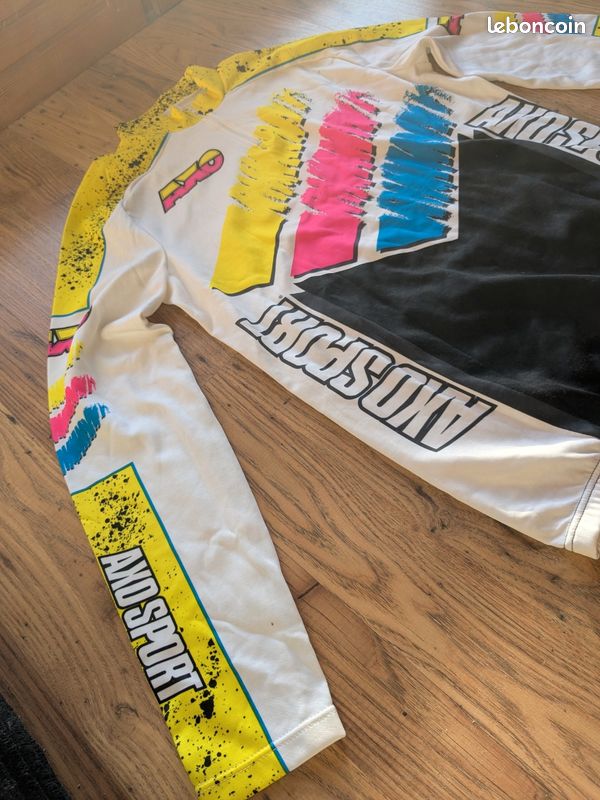 Maillot Cyclisme Vintage Golden Team – Années 90, Taille M, 50 Cm, Manches Courtes