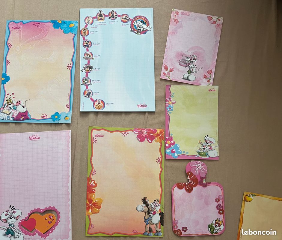 Lot de 10 feuilles Diddl vintage (image 3)